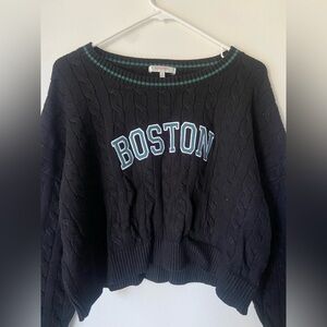 Stella Tweed Boston Cropped Varsity Sweater